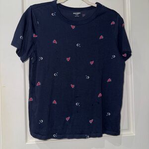 Old Navy Dark Blue Stars and Hearts Tee